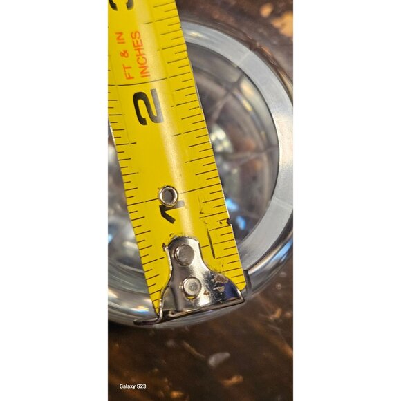 Vintage Crystal Vase & Candle Holder Signed Strubach & Oleg Cassini Pinstriped 5 - Picture 8 of 16